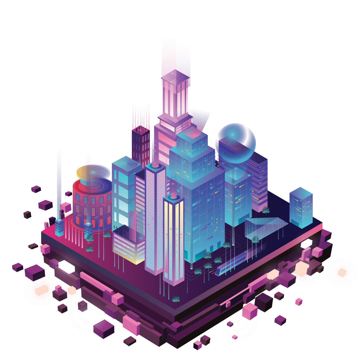 Isometric Floating City Pars-01 Isometric Floating City Pars-01