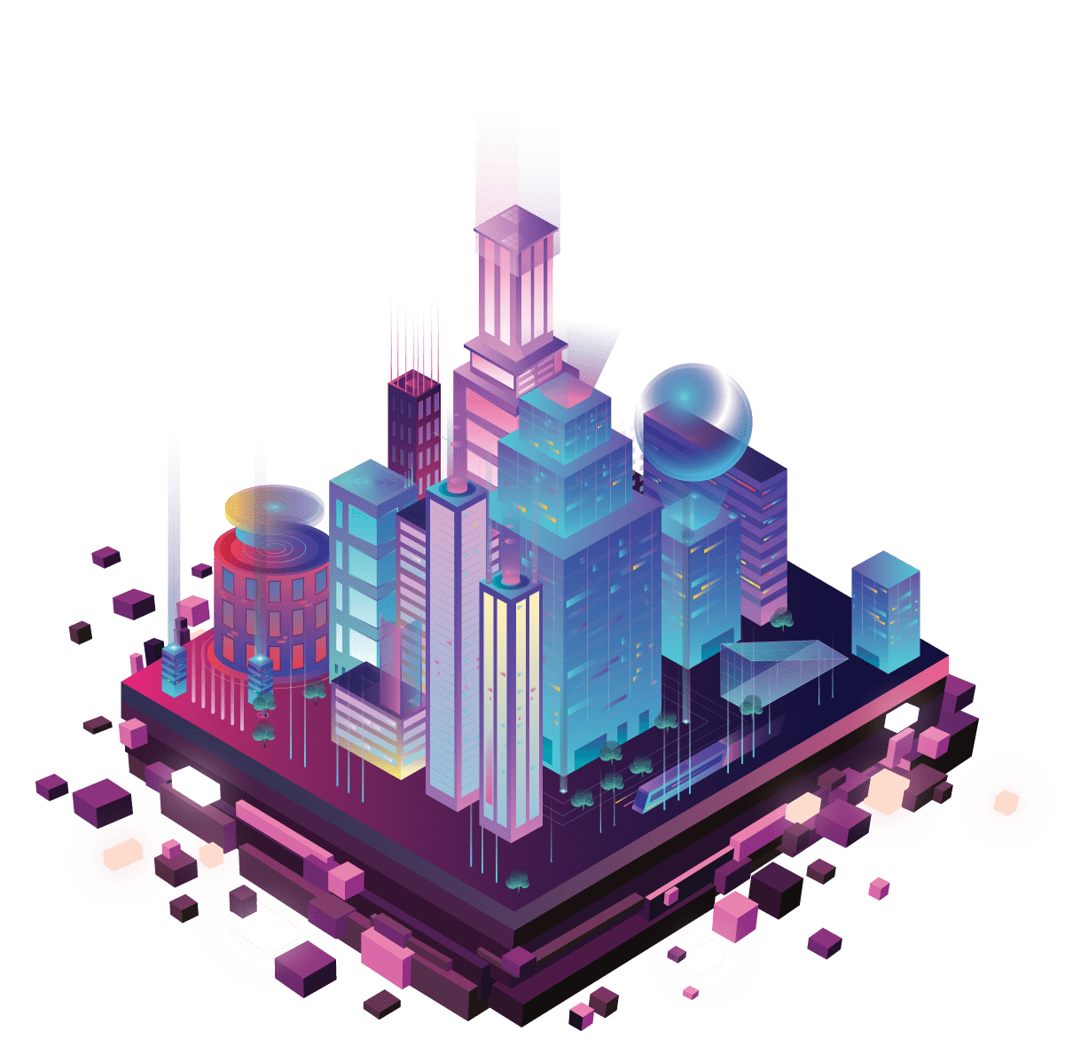 Isometric Floating City Pars-01